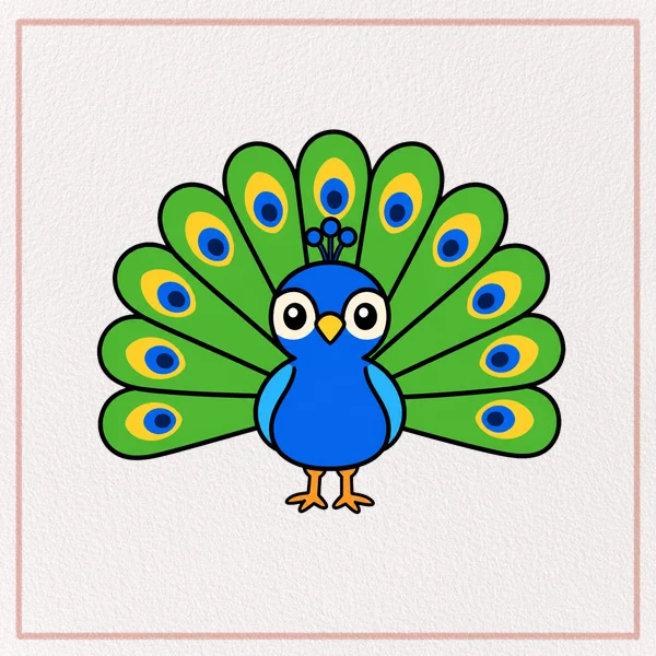 How to Draw a Peacock feature image