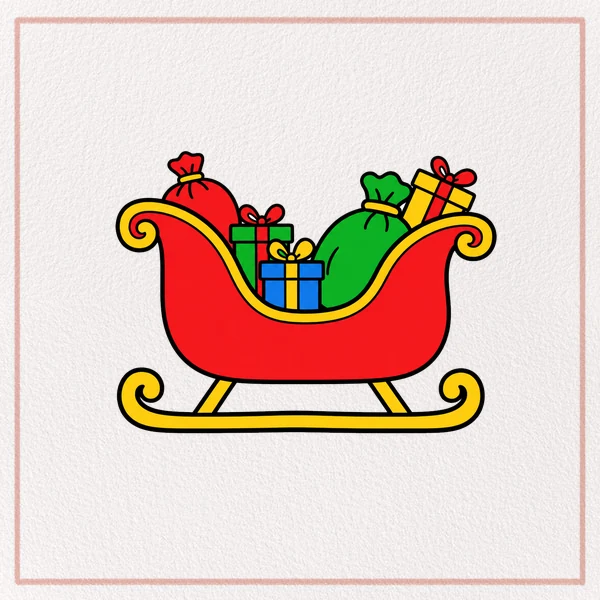 How to Draw a Santa Sleigh feature image