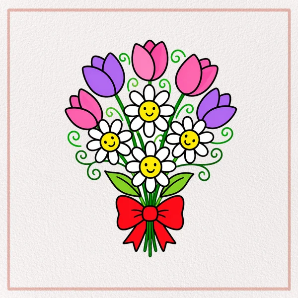 How to Draw a Spring Flowers feature image