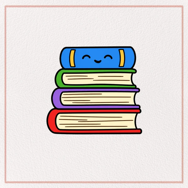 How to Draw a Stack Of Books feature image