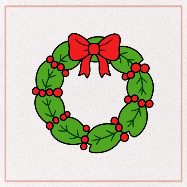 How to Draw a Wreath feature image