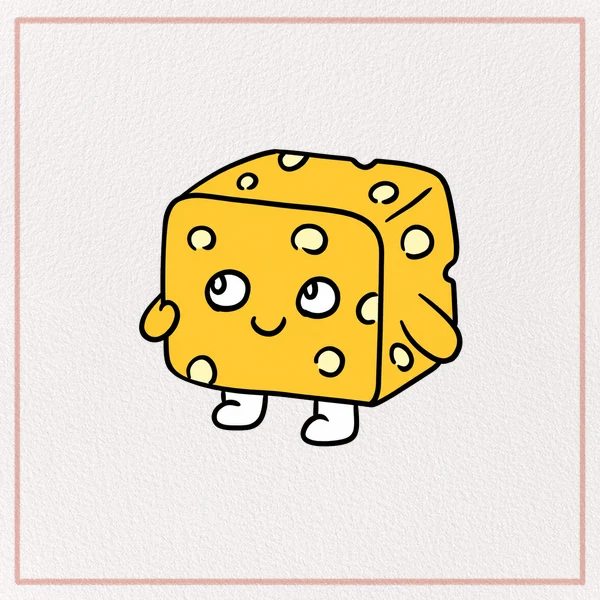 How to Draw a Cartoon Cheese feature image