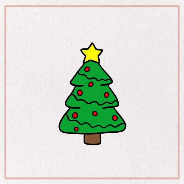 How to Draw a Cartoon Christmas Tree feature image