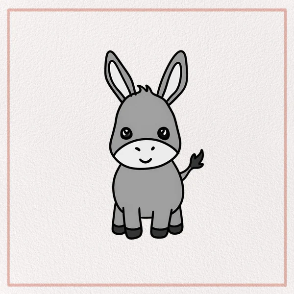 How to Draw a Cartoon Donkey feature image