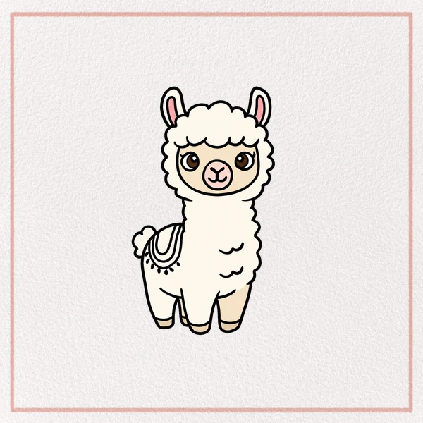 How to Draw a Cartoon Llama feature image