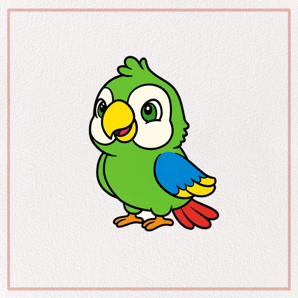 How to Draw a Cartoon Parrot feature image