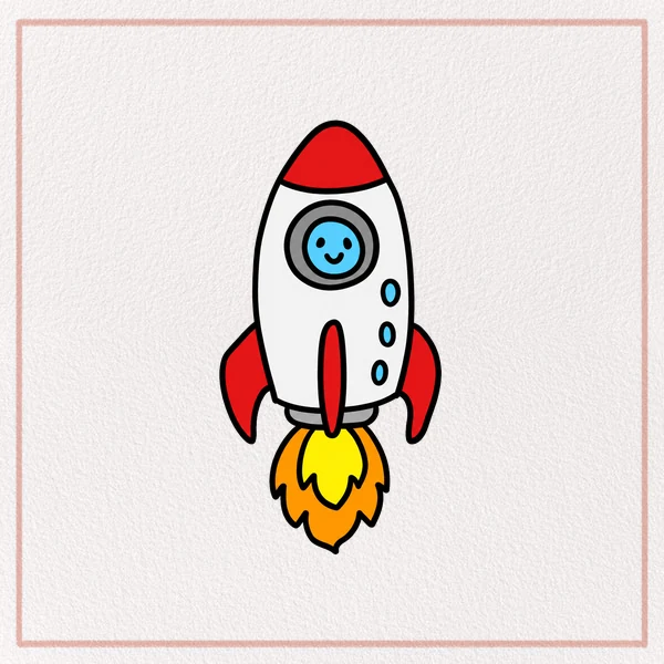 How to Draw a Cartoon Rocket feature image