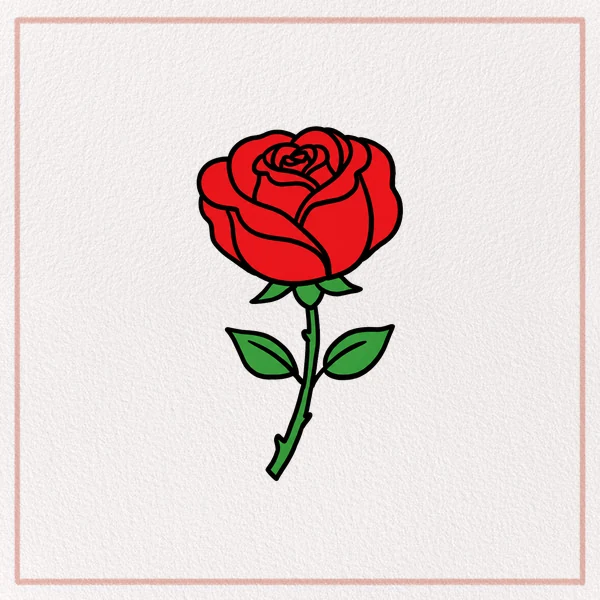 How to Draw a Cartoon Rose feature image