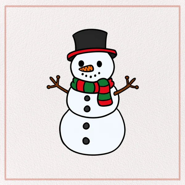 How to Draw a Cartoon Snowman feature image