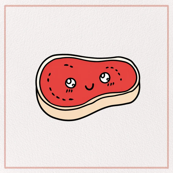 How to Draw a Cartoon Steak feature image