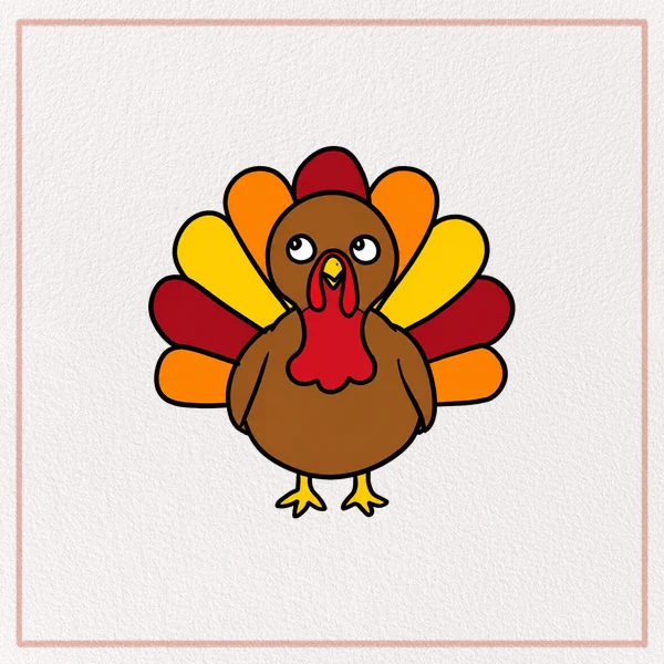 How to Draw a Cartoon Turkey feature image