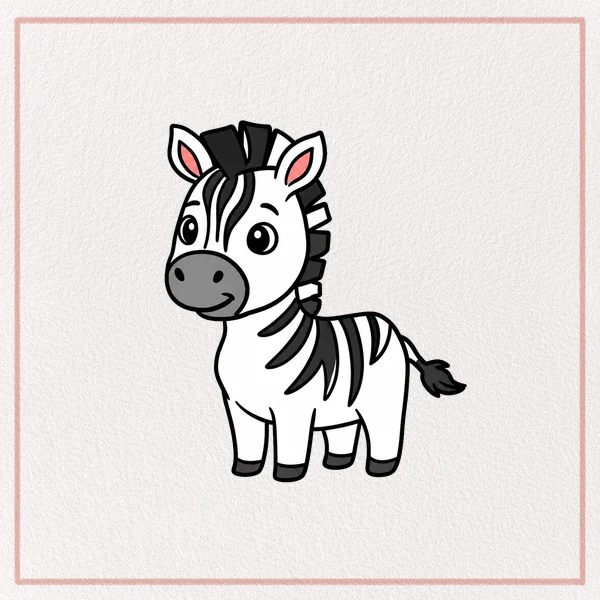 How to Draw a Cartoon Zebra feature image
