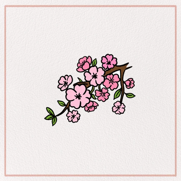 How to Draw a Cherry Blossoms feature image