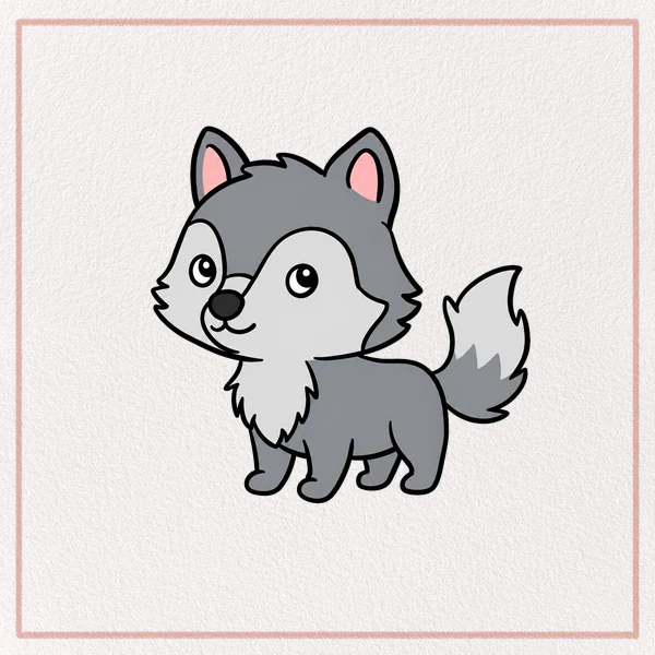 How to Draw a Cute Wolf feature image