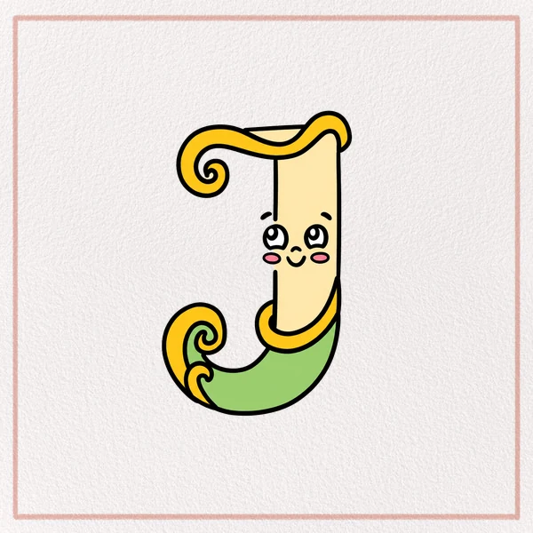 How to Draw a Fancy Letter J feature image
