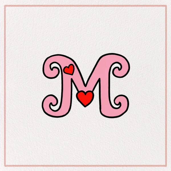 How to Draw a Fancy Letter M feature image