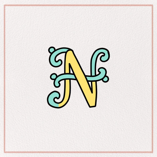How to Draw a Fancy Letter N feature image