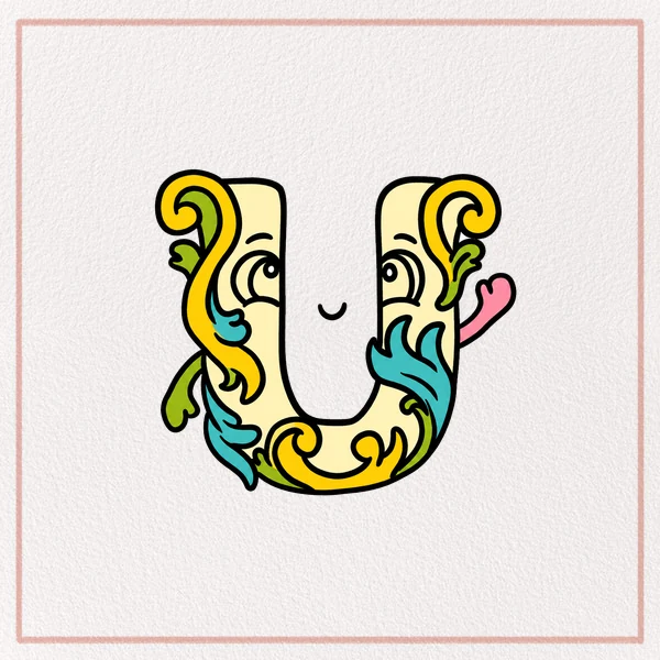 How to Draw a Fancy Letter U feature image