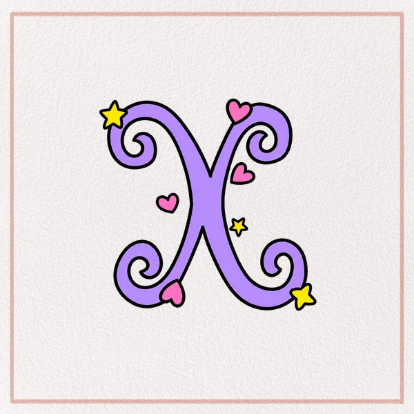 How to Draw a Fancy Letter X feature image